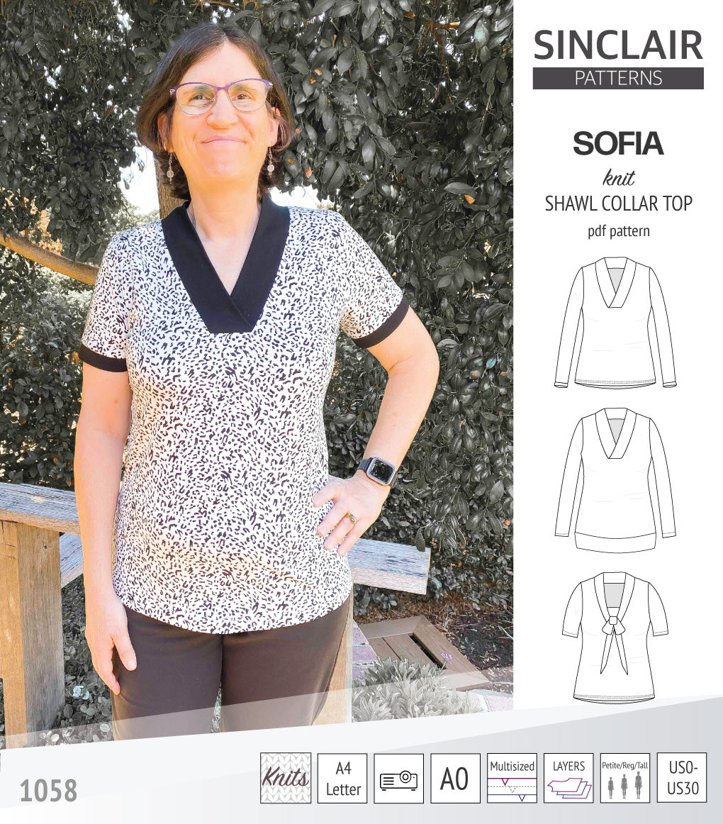 Sofia shawl collar classic sweater (PDF) – Sinclair Patterns
