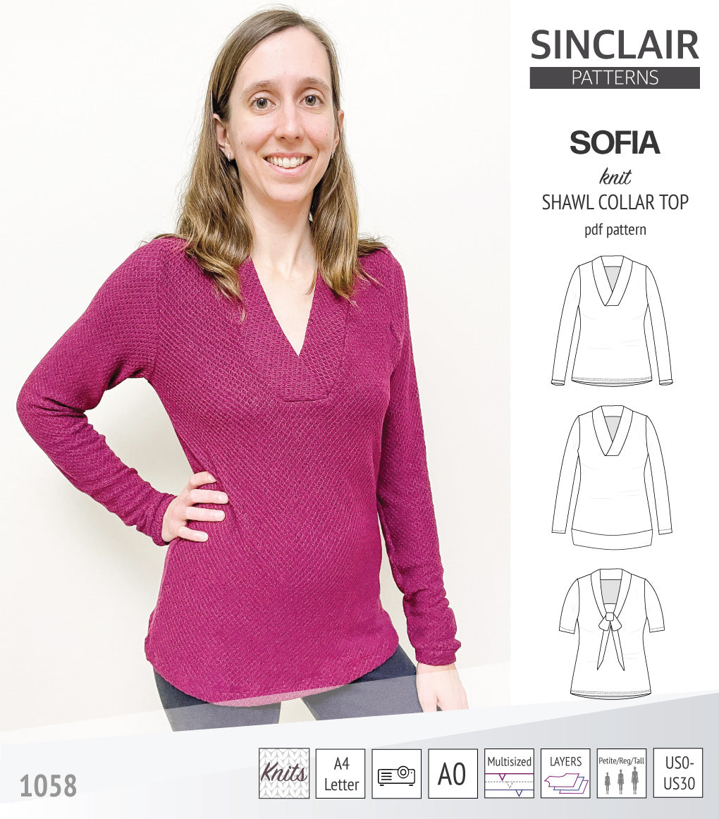 Sofia shawl collar classic sweater (PDF) – Sinclair Patterns Sofia shawl collar classic sweater (PDF) – Sinclair Patterns