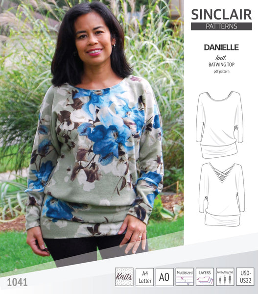 Danielle relaxed fit batwing knit top (PDF) - Sinclair Patterns