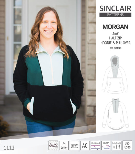 Morgan half zip pullover and hoodie (PDF) - Sinclair Patterns