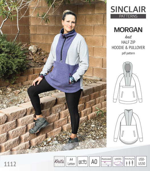 Morgan half zip pullover and hoodie (PDF) - Sinclair Patterns