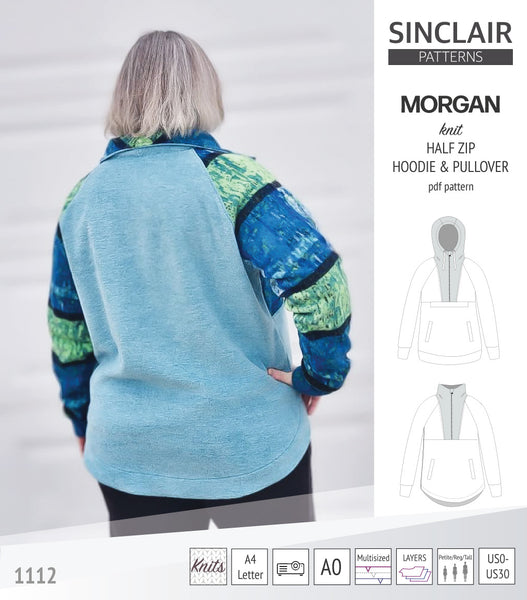 Morgan half zip pullover and hoodie (PDF) - Sinclair Patterns