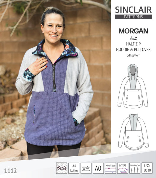 Morgan half zip pullover and hoodie (PDF) - Sinclair Patterns