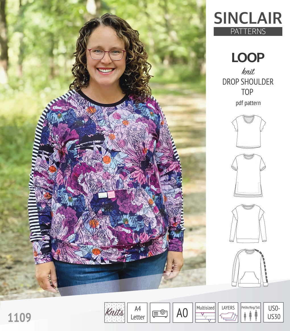 Jacket Pattern Drop Shoulder Design Loop drop shoulder knit top (PDF) – Sinclair Patterns
