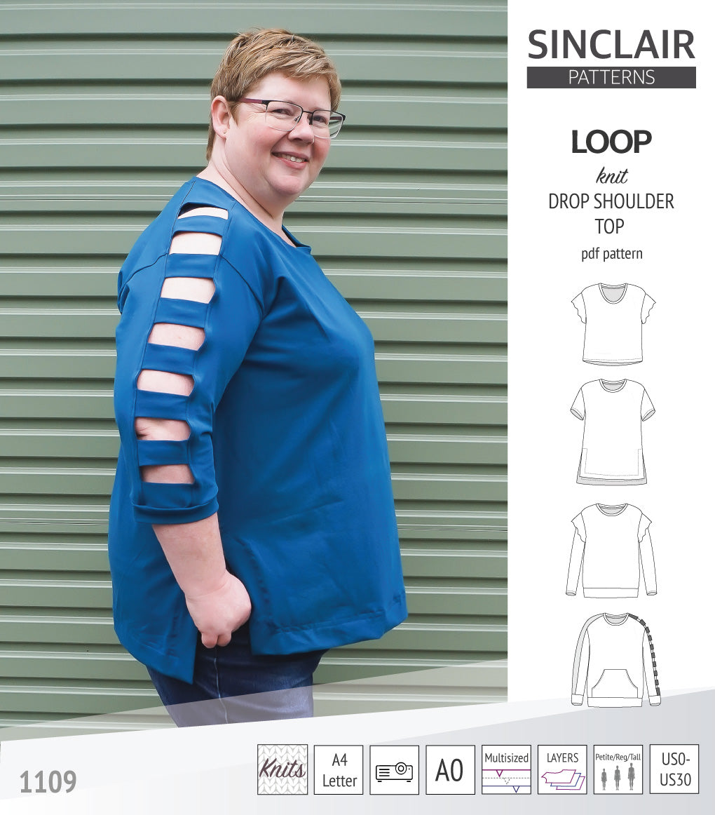 Drop Shoulder Robe Pattern Loop drop shoulder knit top (PDF) – Sinclair Patterns