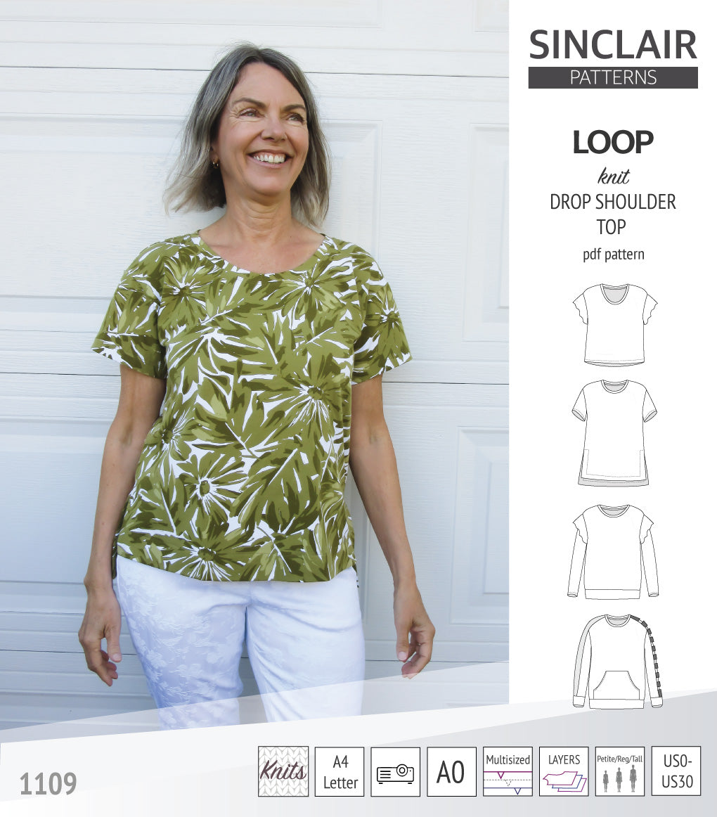 Drop Shoulder Robe Pattern Loop drop shoulder knit top (PDF) – Sinclair Patterns