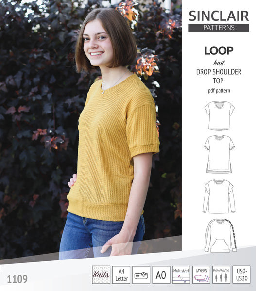 A Sweater Pattern with Drop Shoulders