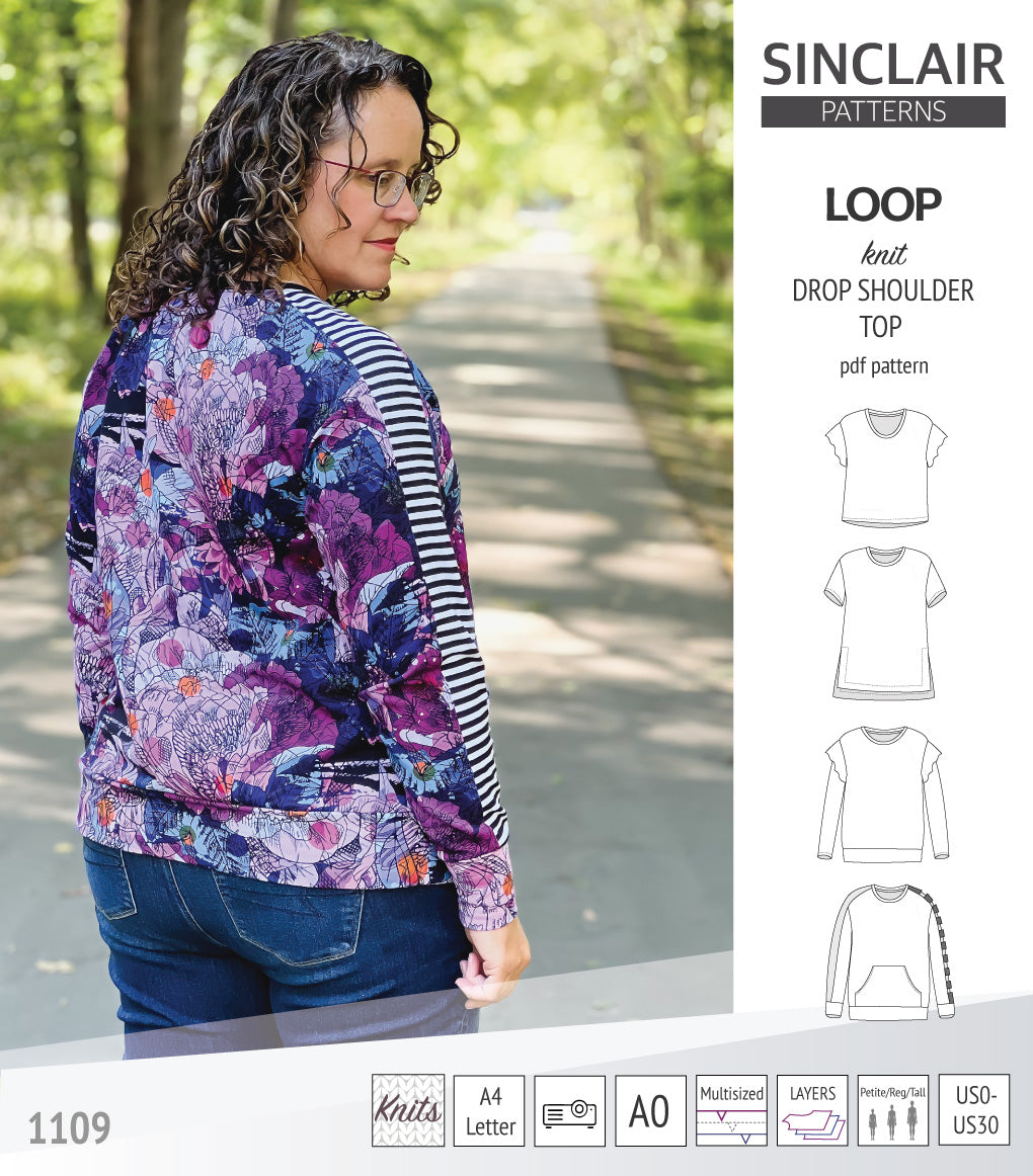 Drop Shoulder Robe Pattern Loop drop shoulder knit top (PDF) – Sinclair Patterns