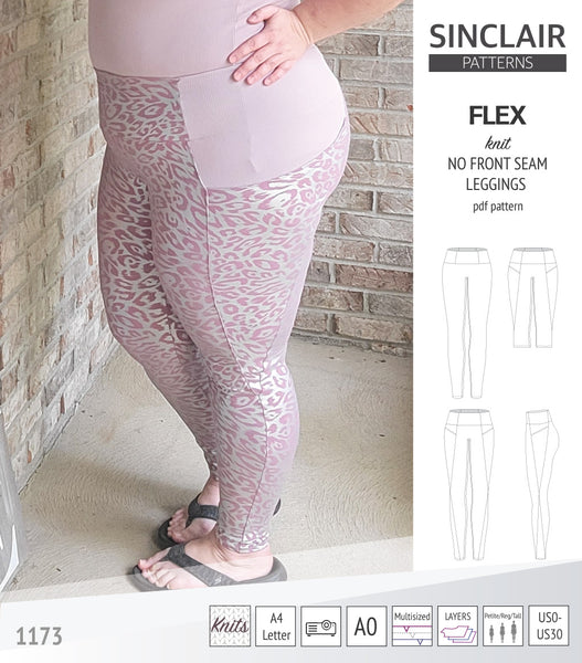 Hourglass Patterns©: No Side Seam Legging PDF Sewing Pattern Sizes