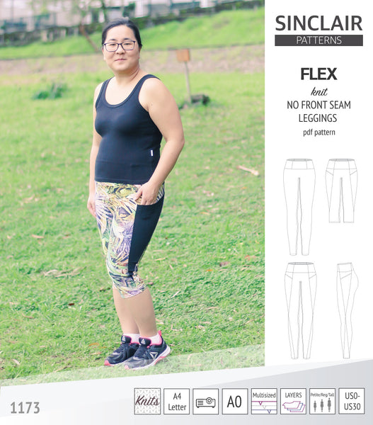 Flex no front seam leggings with colorblocking (PDF)  Tops for leggings,  Patterned leggings, Leggings fashion