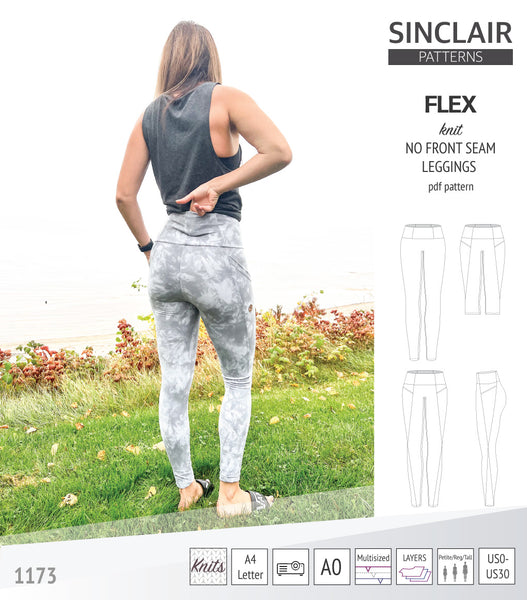 High Waisted Leggings Sewing Pattern for Women,yoga, Workshop