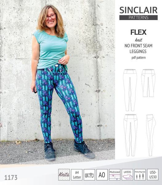 Women's Leggings PDF sewing pattern (sizes 0-22 / XS-XXL)