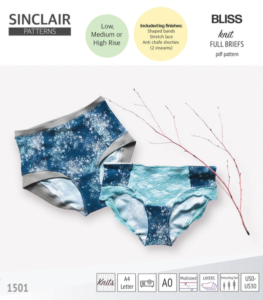 Linen panties sewing pattern, No elastic underwear pattern